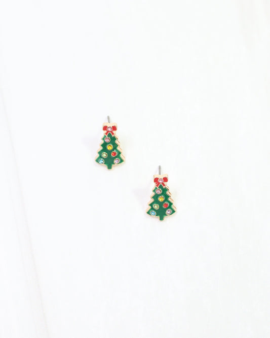All is Calm Christmas Tree Stud Multi