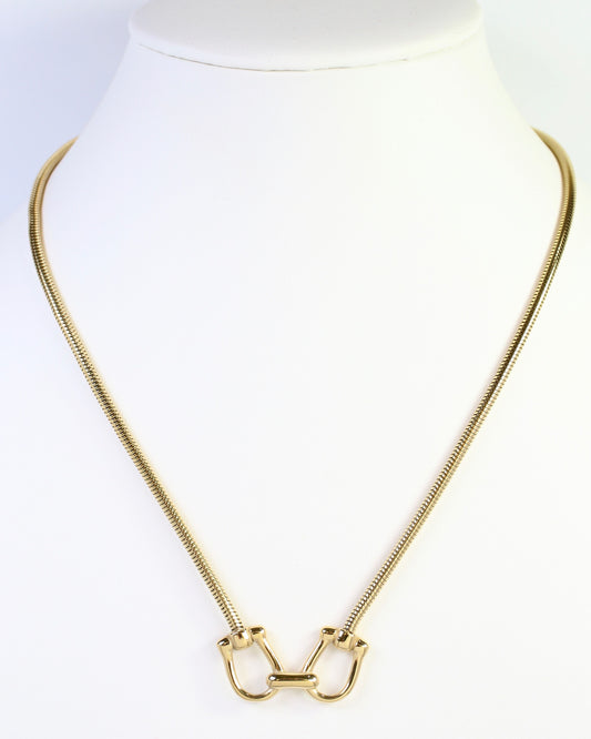 Ludlow Horsebit Necklace Gold