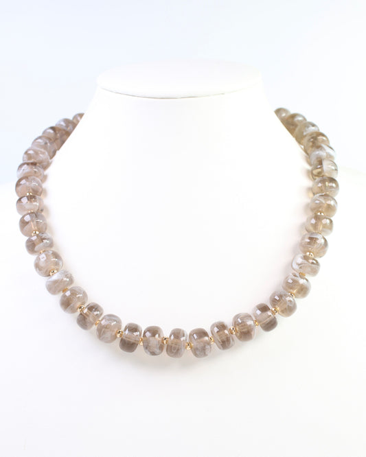 Tanner Beaded Necklace Gray