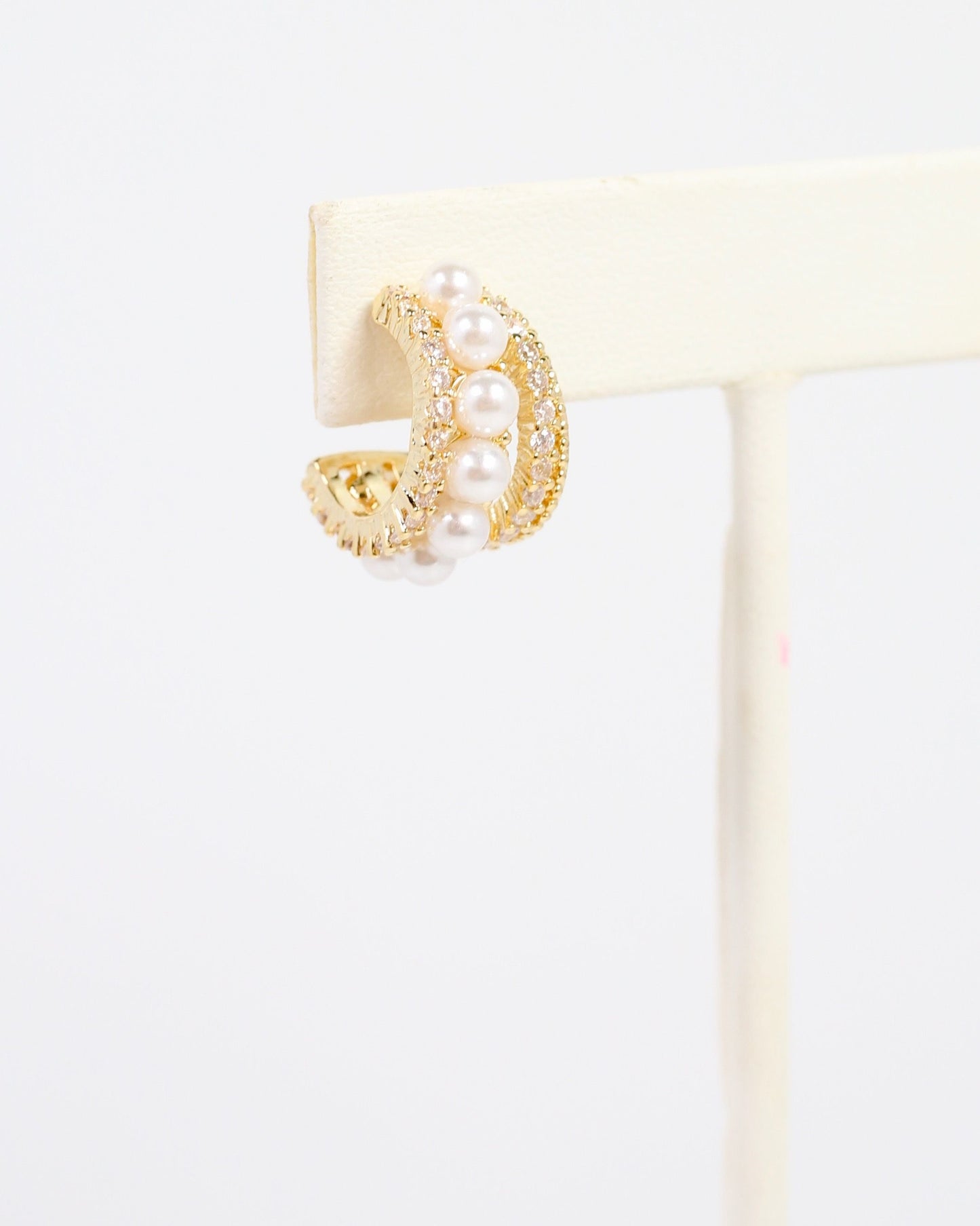 Peterson Pearl Layered Hoop Earring Gold