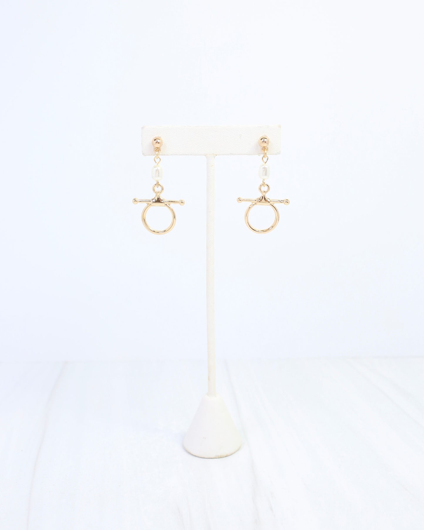 Maddie Horsebit Dangle Earring WR Gold
