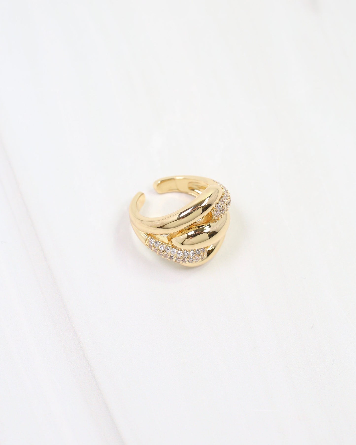 Massena CZ Pave Ring WR Gold
