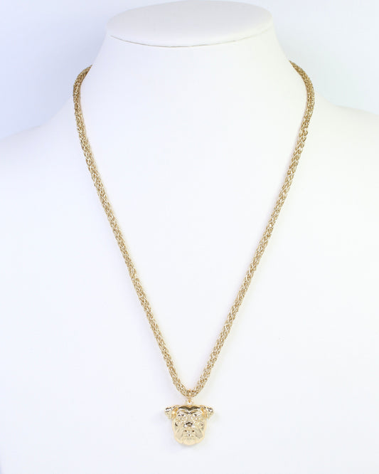 Corie Cord Necklace Dog Gold