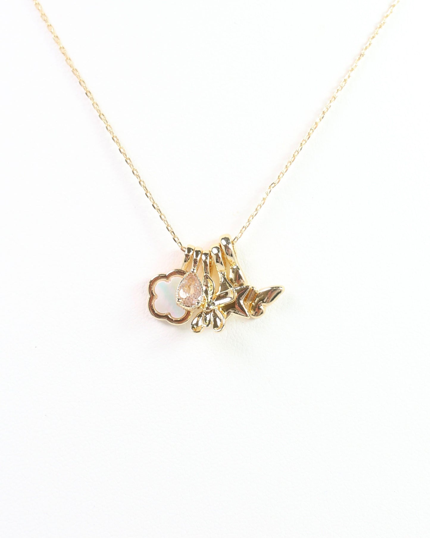 Lucky Stars Charm Necklace Set Gold