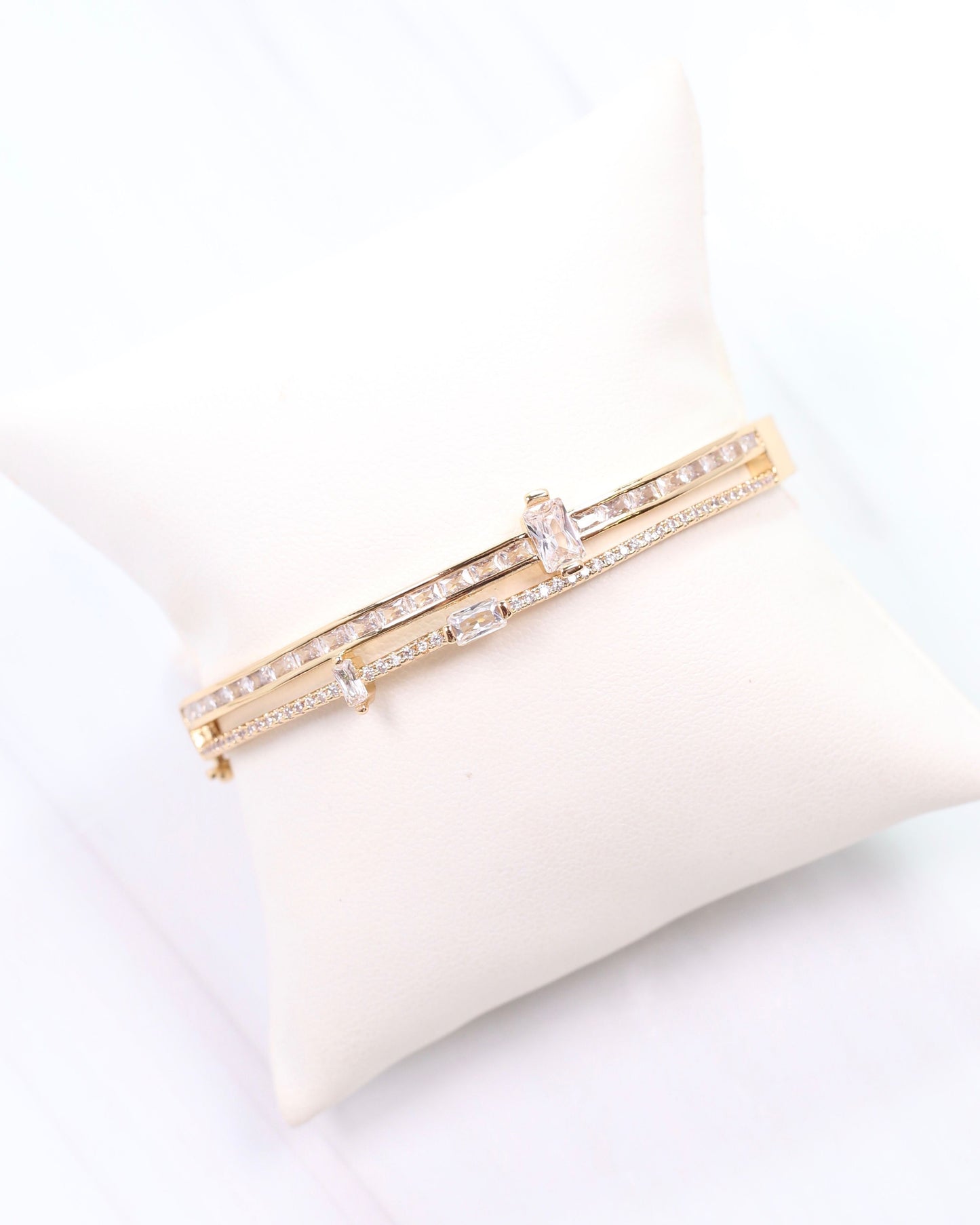 Christine CZ Cuff Bracelet Gold