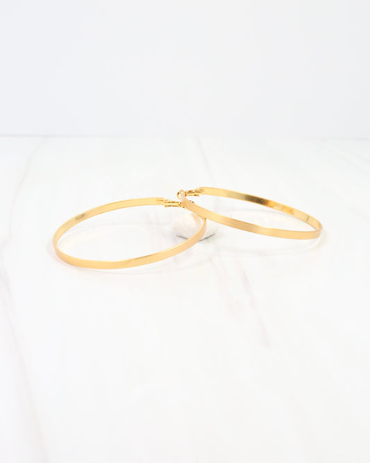 Rugby Latchback Hoop Earring WR Gold