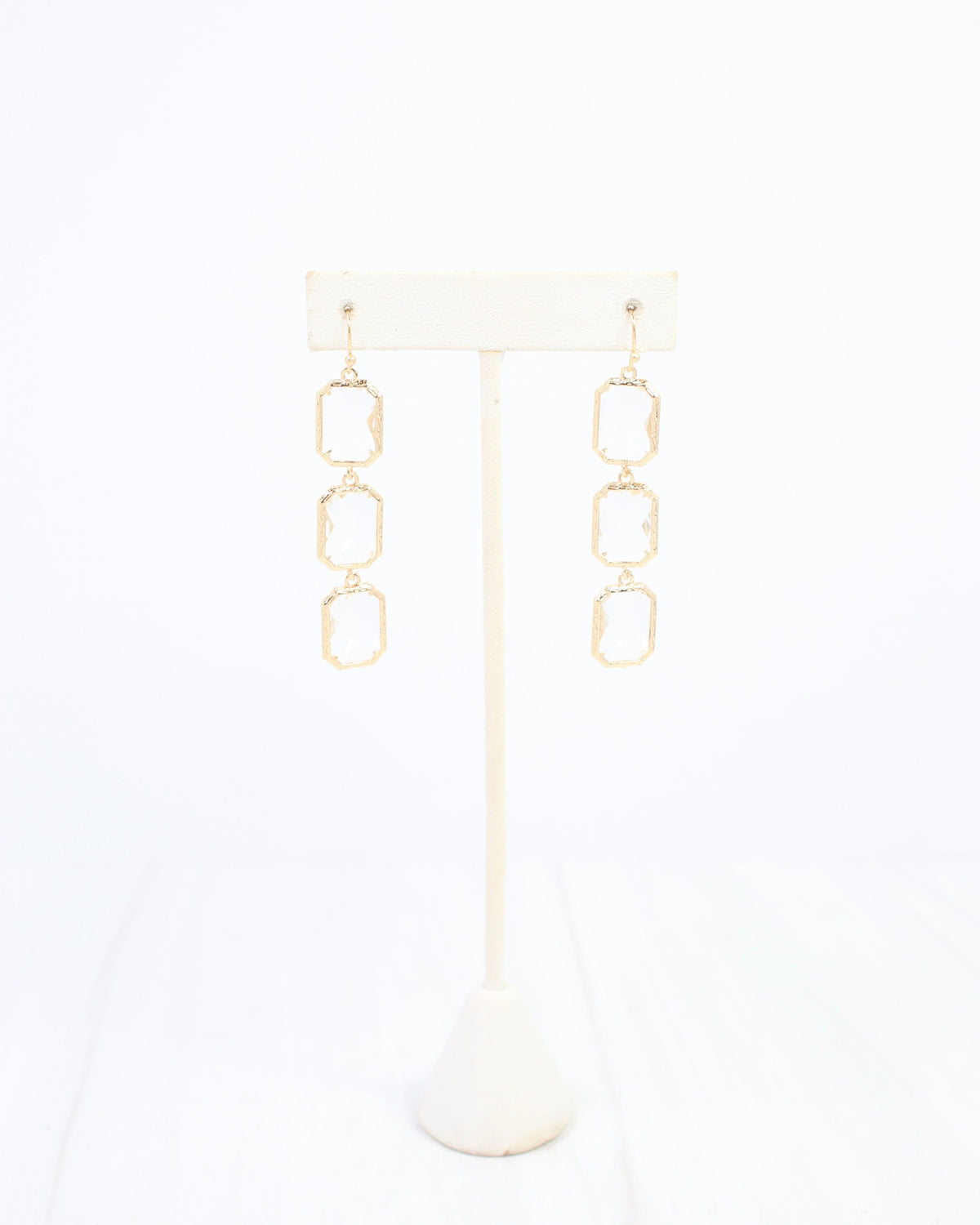 Sabrina Square Dangle Earring WR Gold
