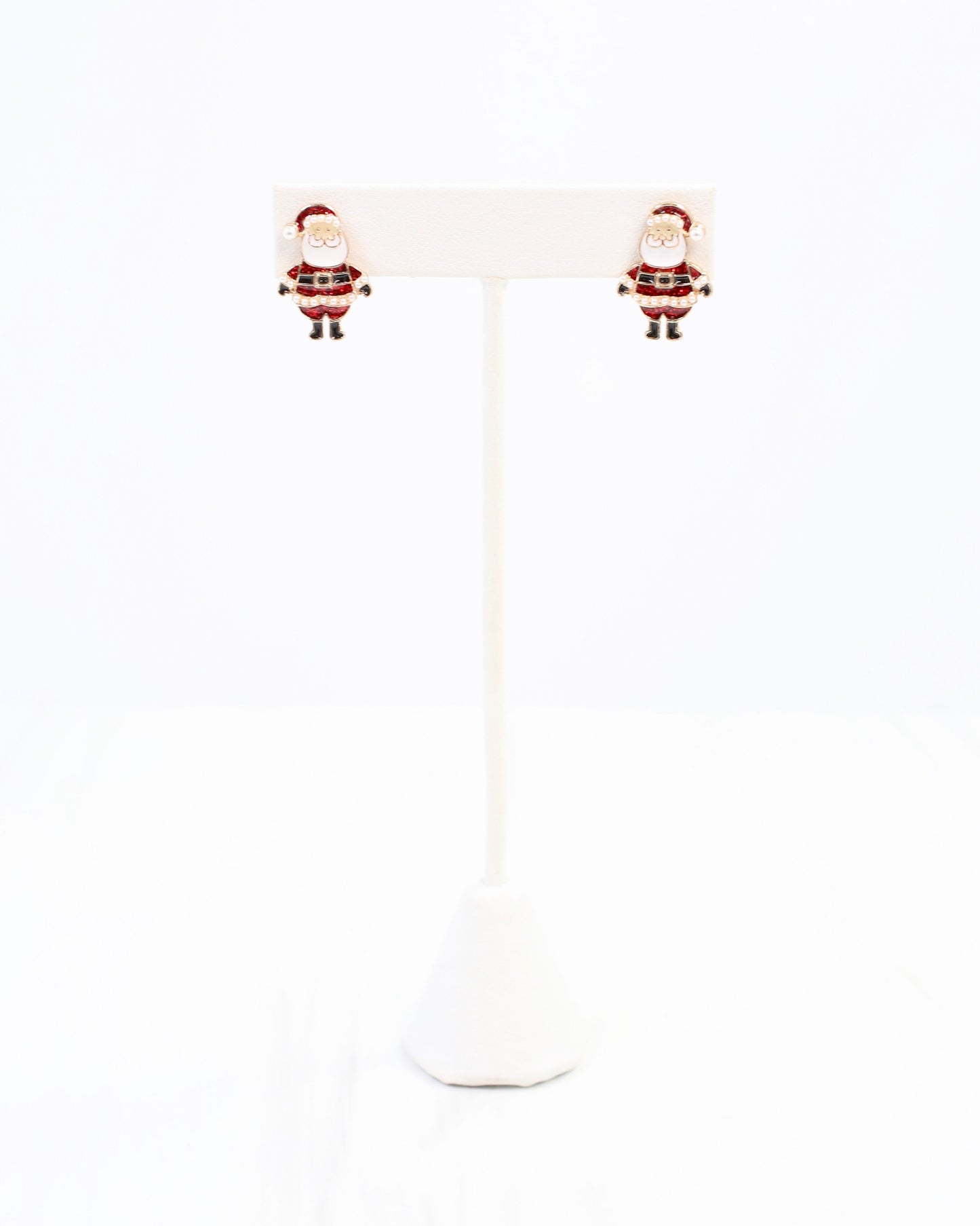 Cheery Santa Stud Earring Red