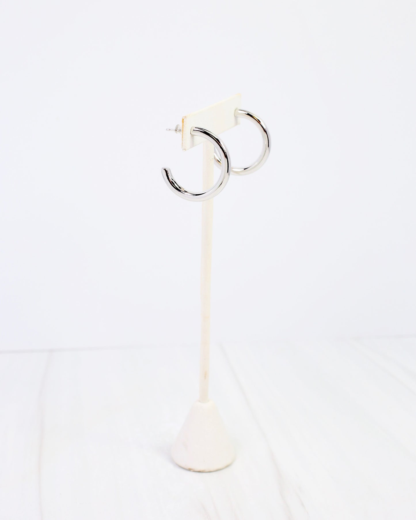 Castlebar Hoop Earring Shiny Silver
