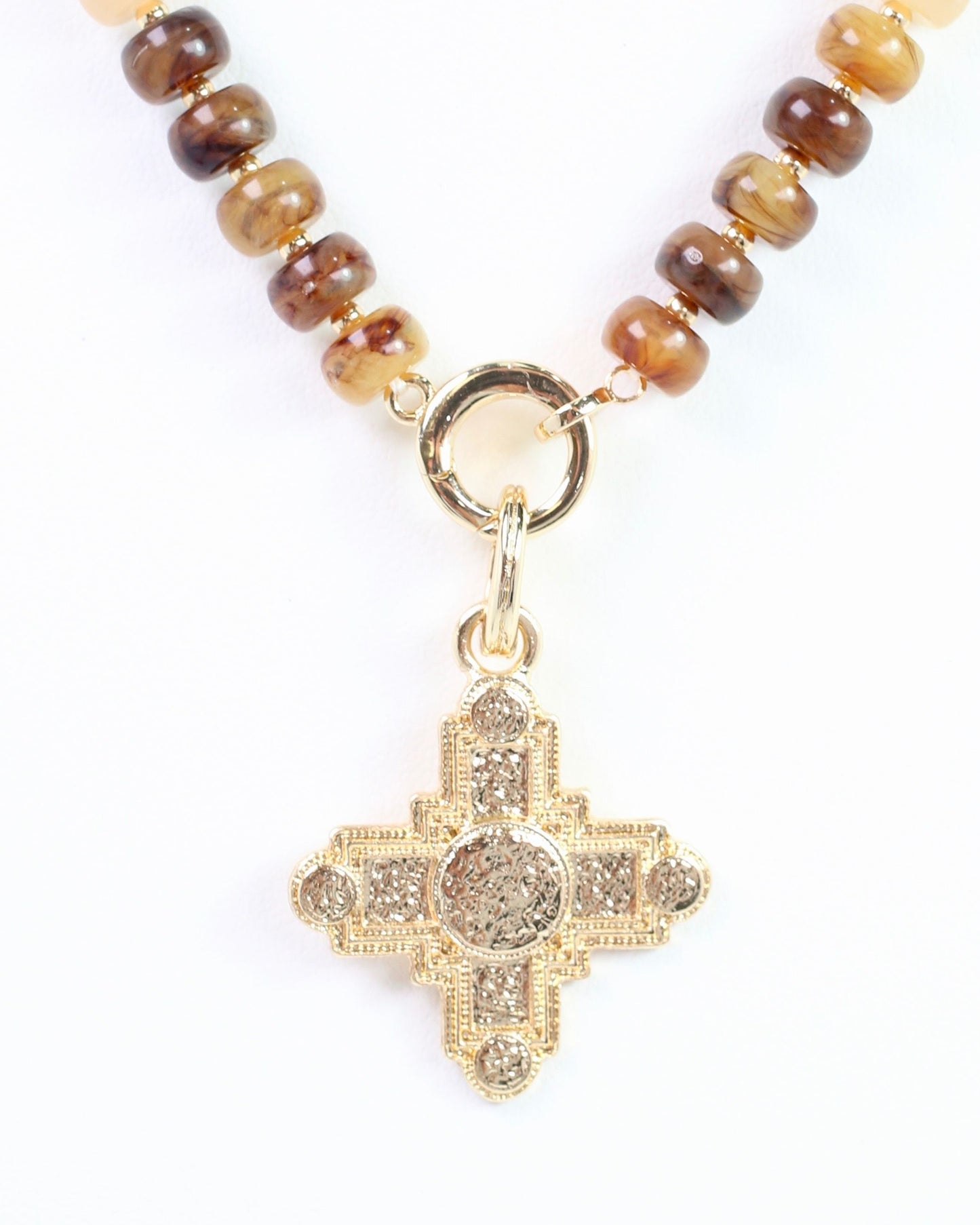 Brandon Cross Charm Gold