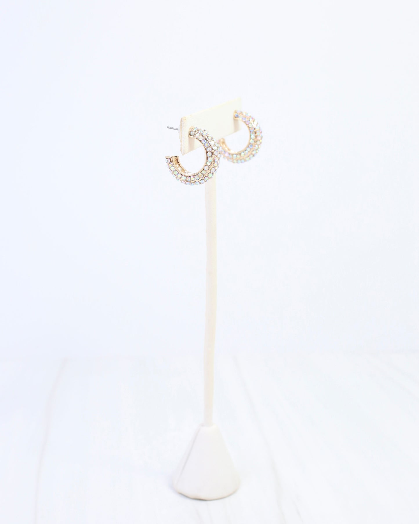 Del Ray Sparkle Hoop Earring Opal