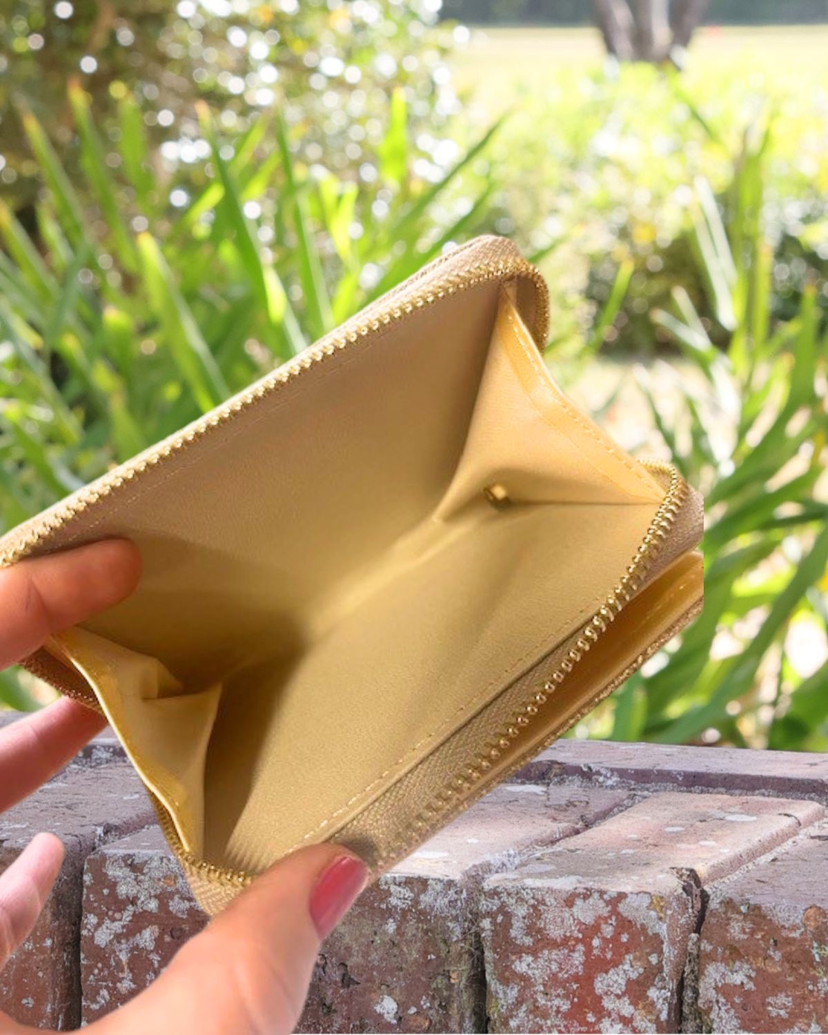 Nadine Zippered Wallet Champagne Pop