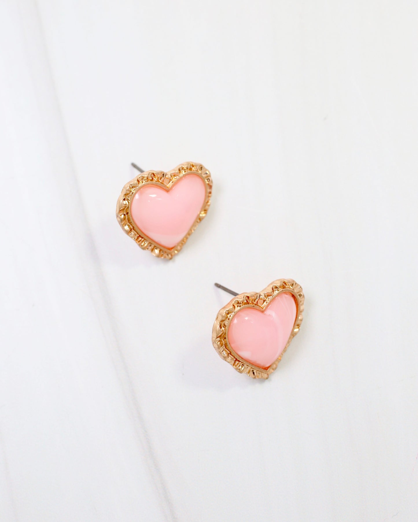 Maryville Heart Stud Earring Light Pink
