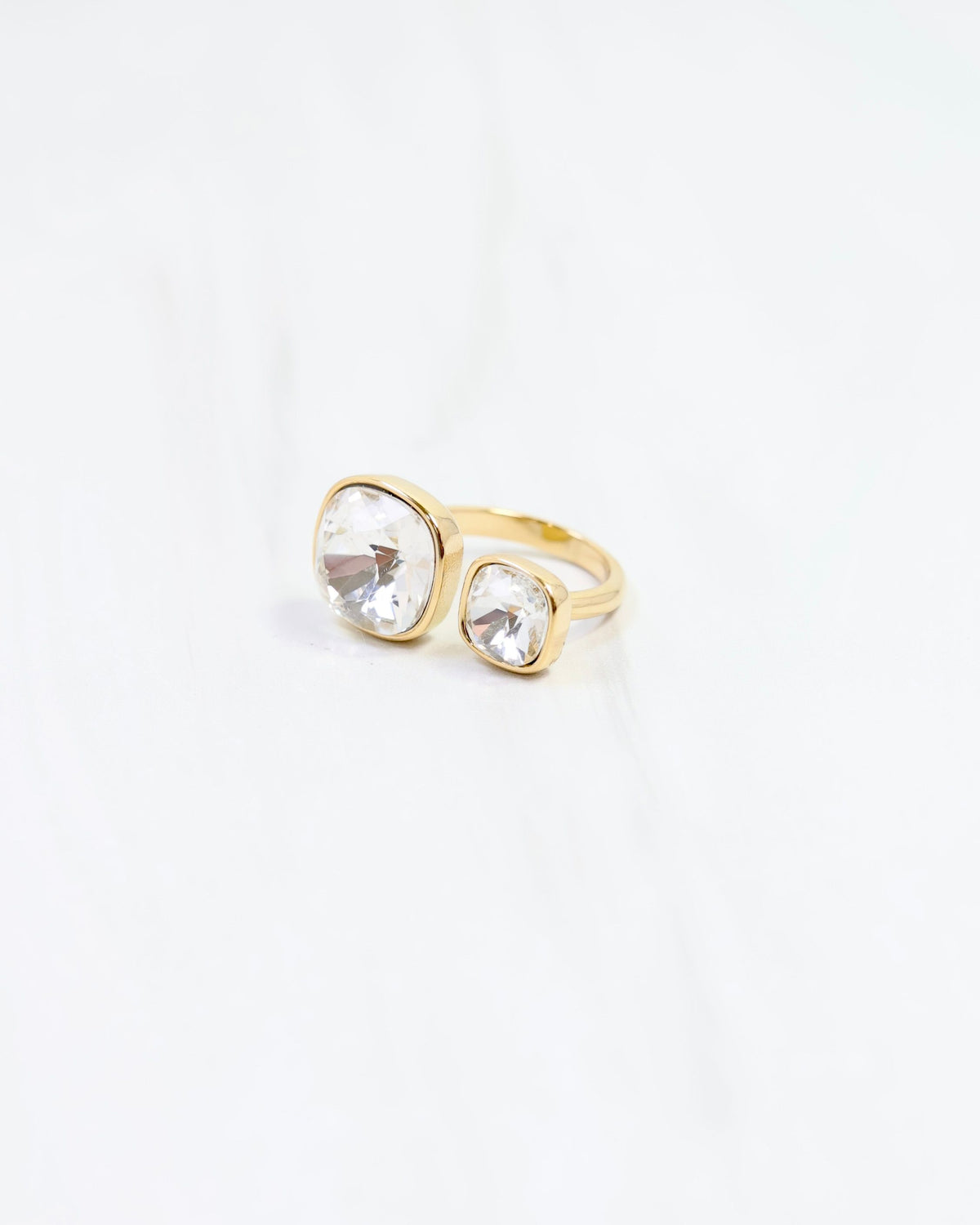 Harper CZ Rhinestone Ring WP Clear