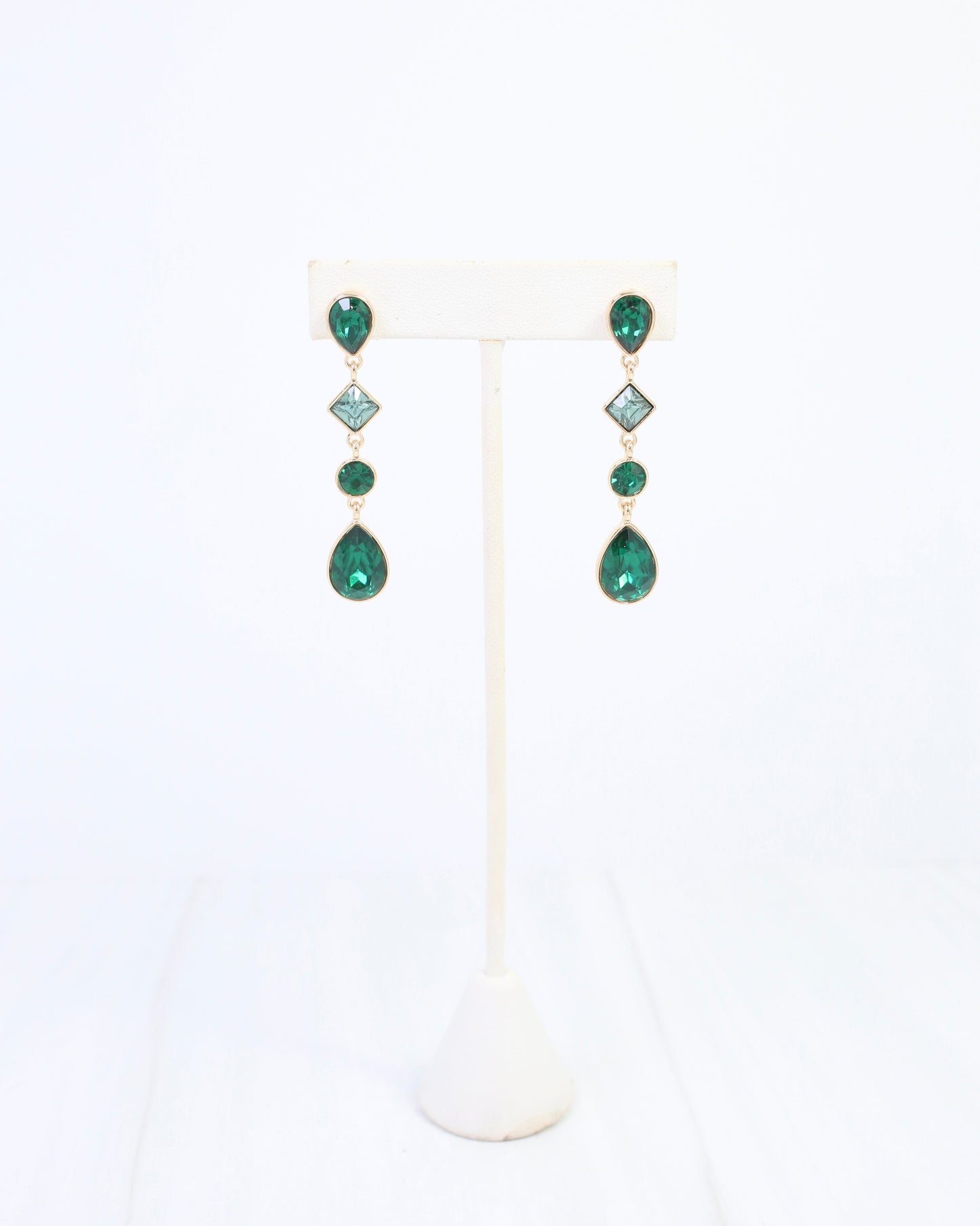Davenshire Crystal Drop Earring Emerald