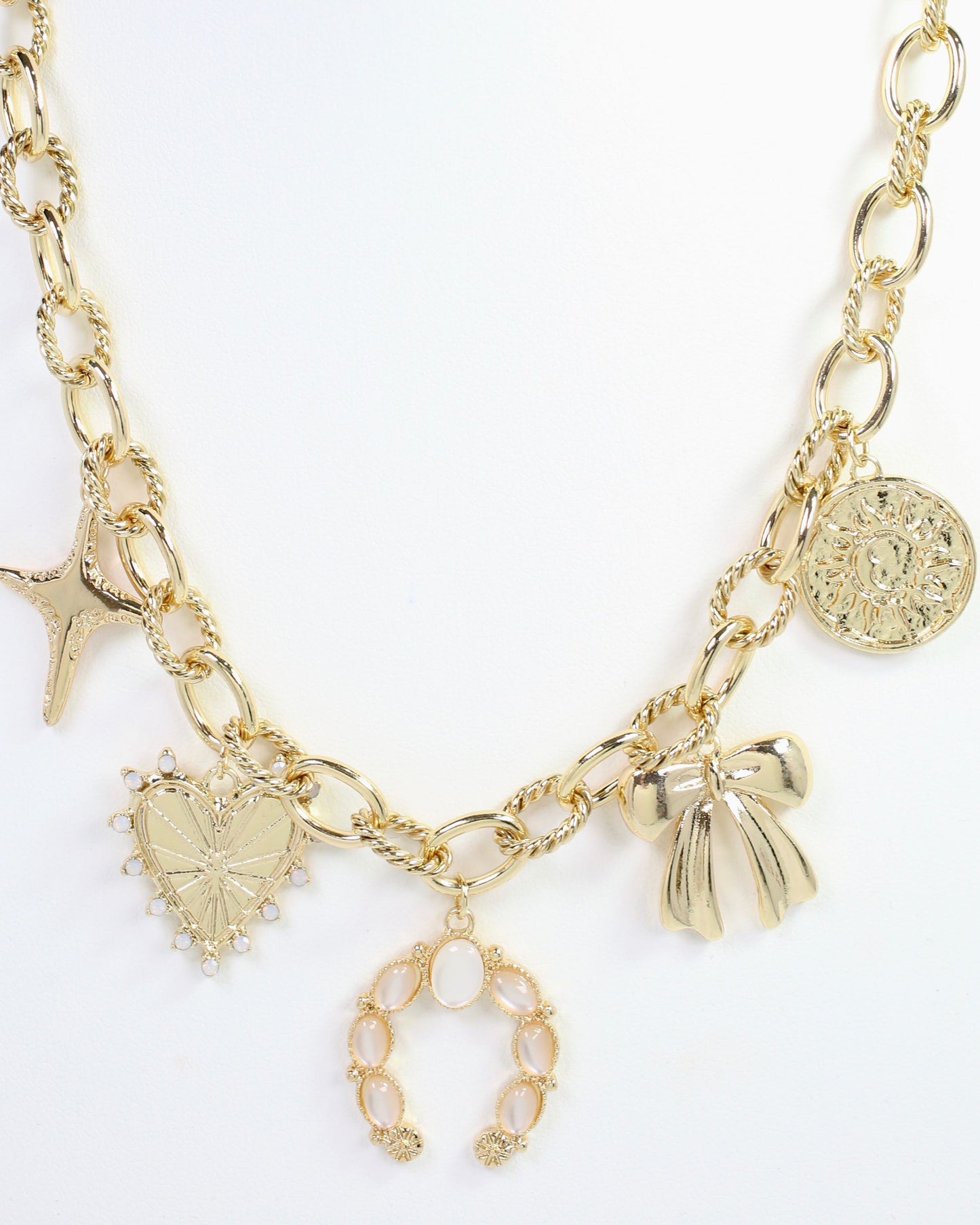 Denver Western Charm Necklace Gold