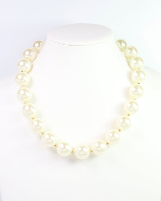Corbin Pearl Beaded Necklace Gold