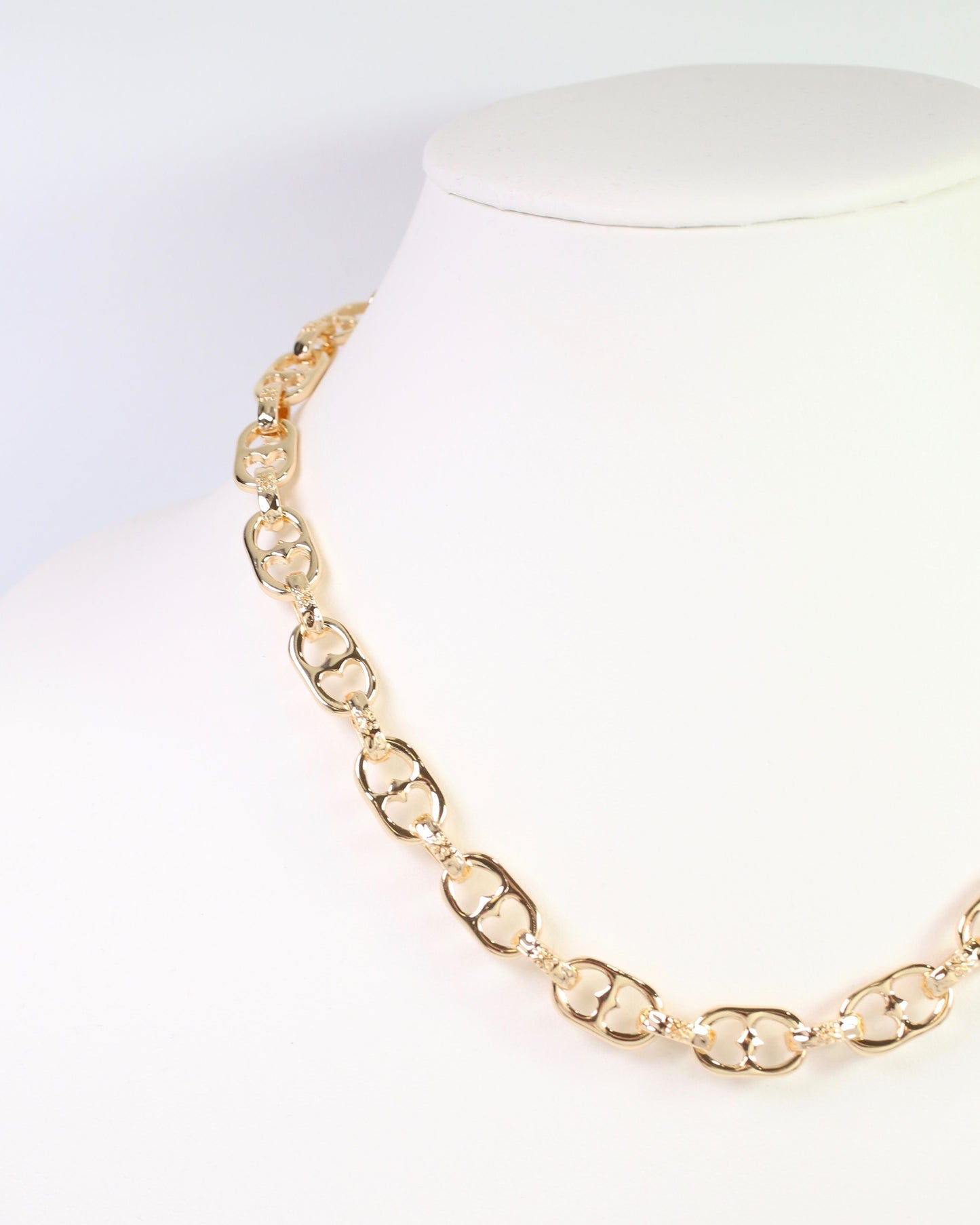 Grand Forks Double Ring Chain Necklace Gold