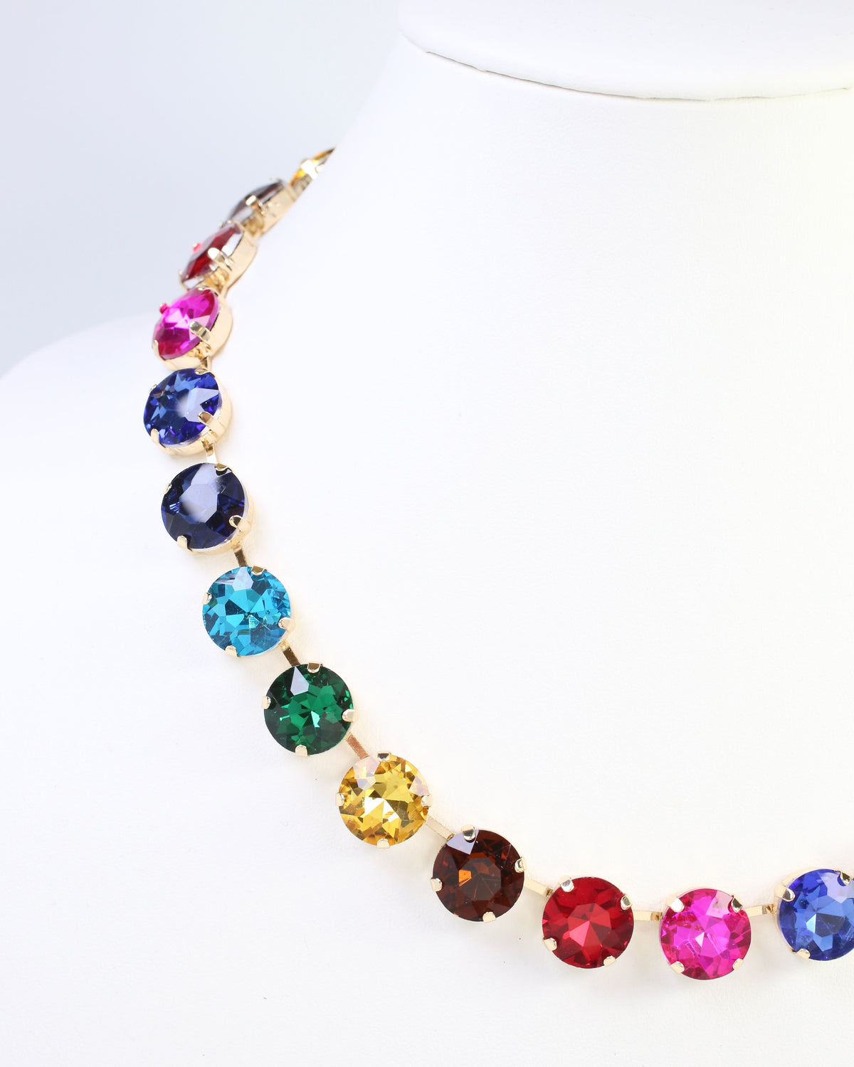Fairchild Rhinestone Necklace Dark Multi