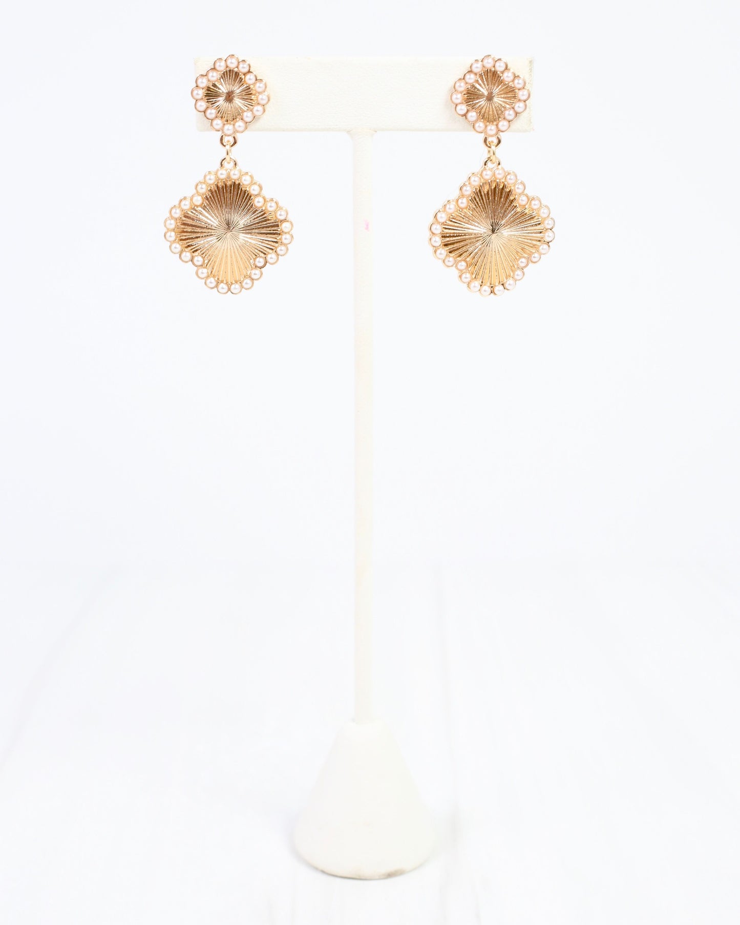 Darby Double Clover Earring Gold