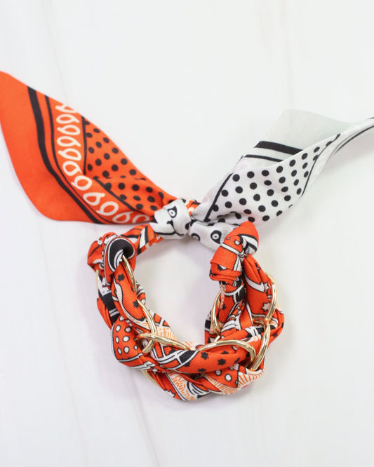 Fontana Chain Scarf Bracelet Orange