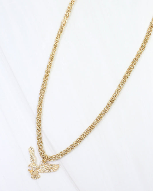 Corie Cord Necklace Eagle Gold