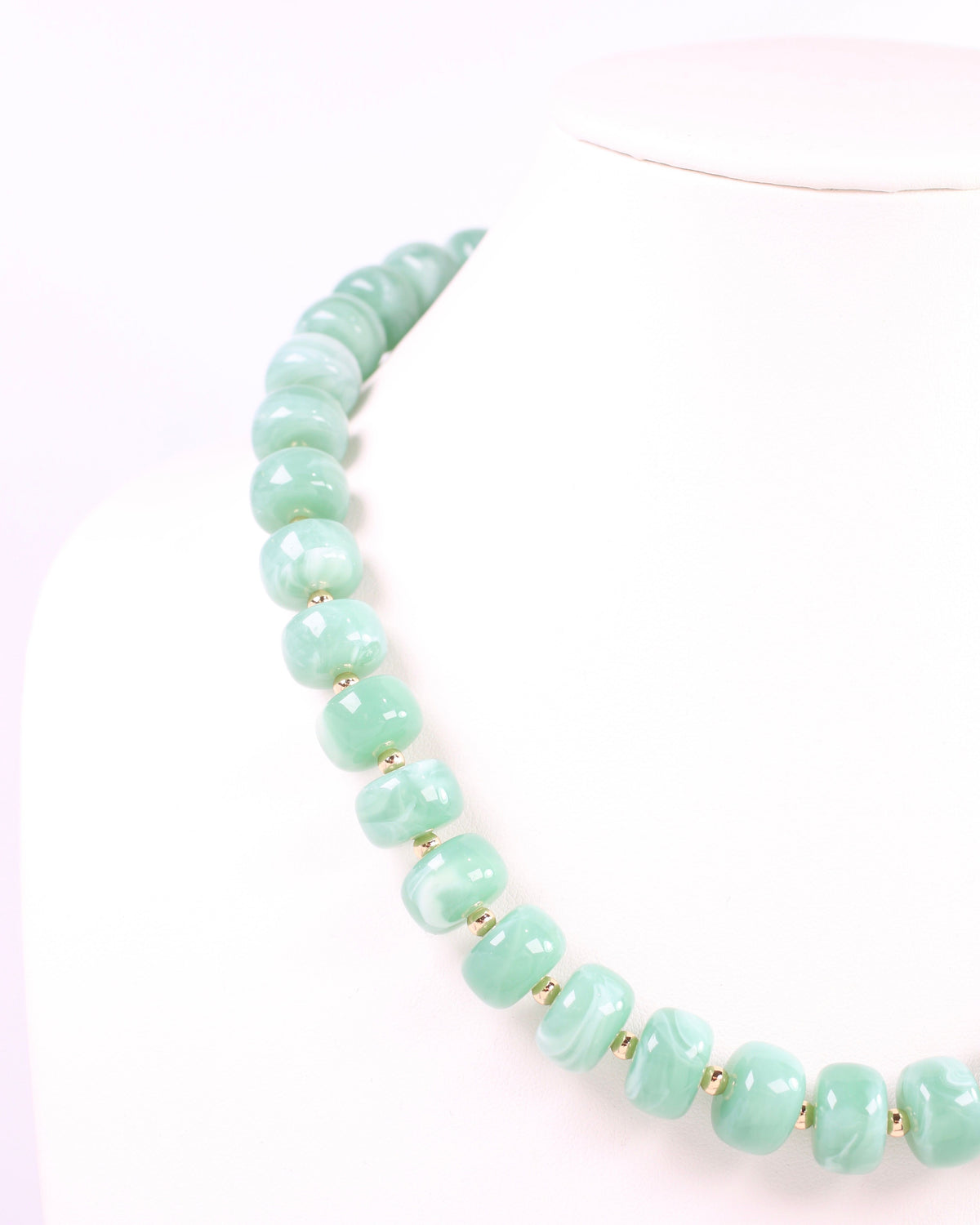 Tanner Beaded Necklace Dark Mint