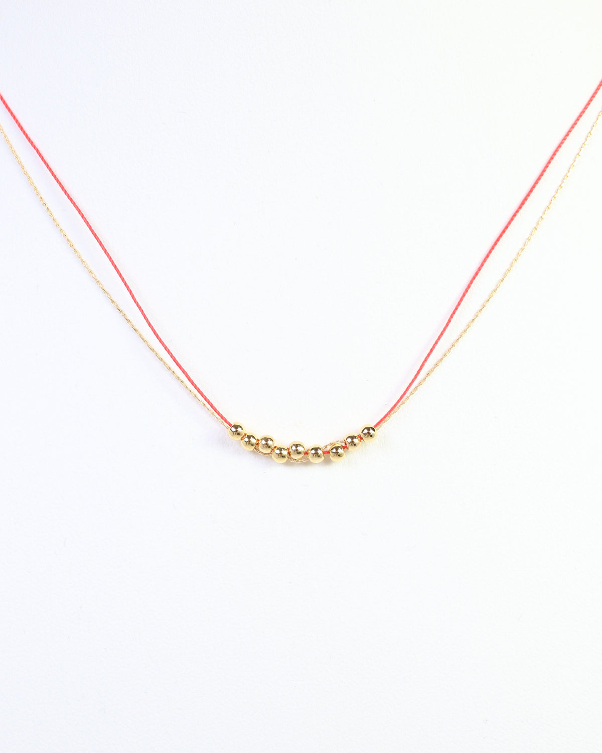 Odette Mini Cord Necklace Red