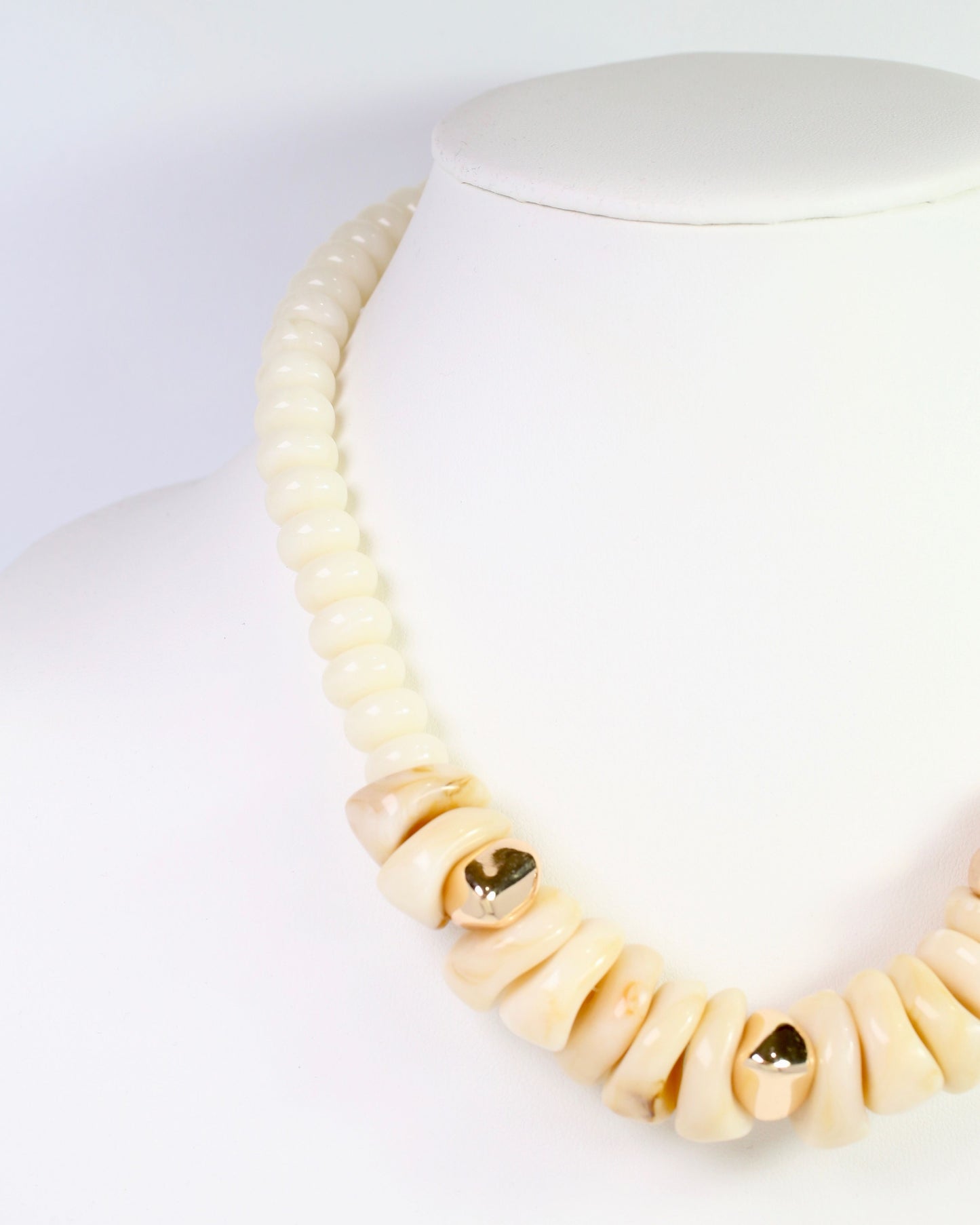 Alessandria Stone Beaded Necklace Natural