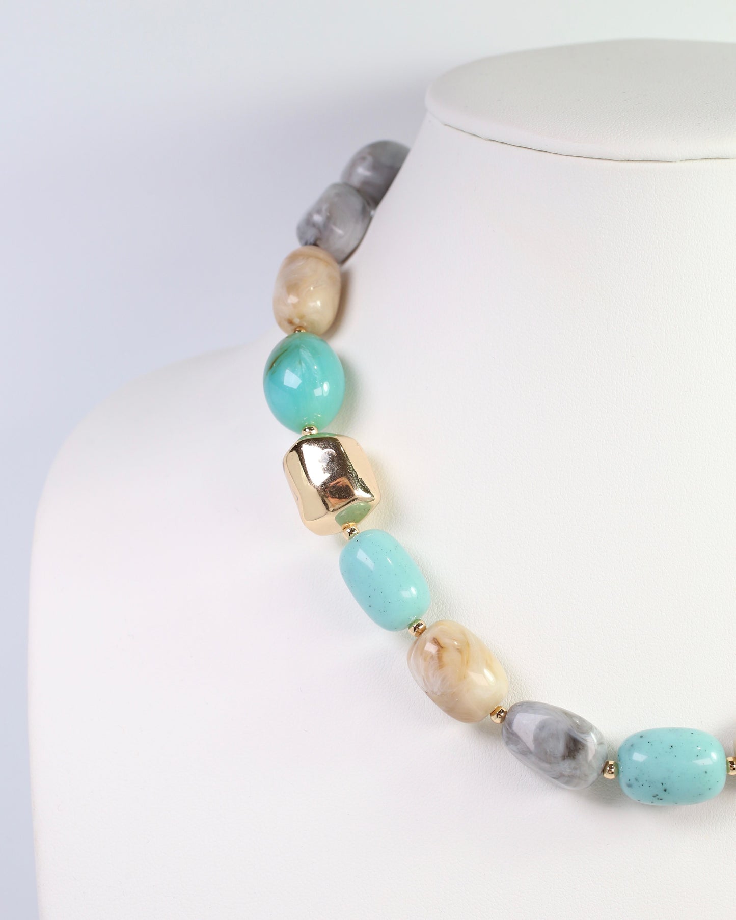 Aberdeen Stone Beaded Necklace Turquoise
