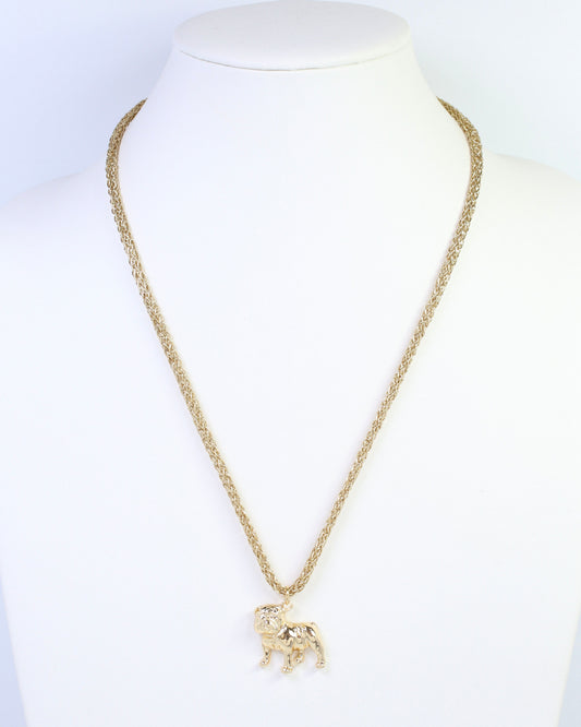 Corie Cord Necklace Standing Dog Gold