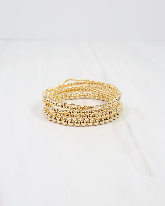 Ardmore Beaded Bracelet Set Gold