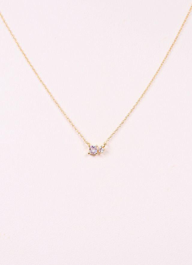 Affleck CZ Necklace Gold