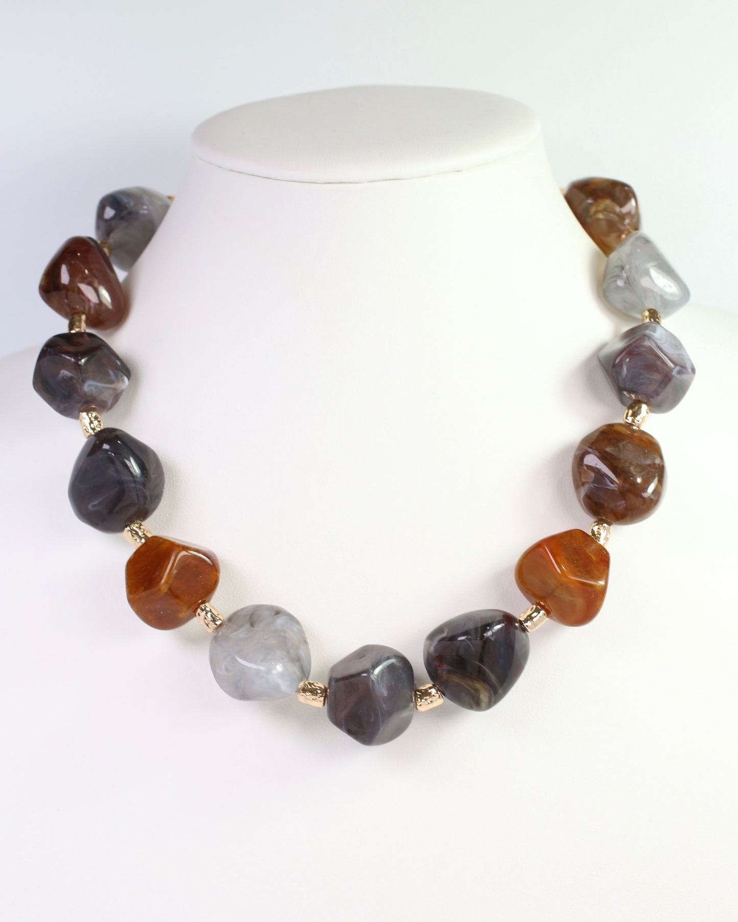 Scarborough Stone Necklace Gray Multi