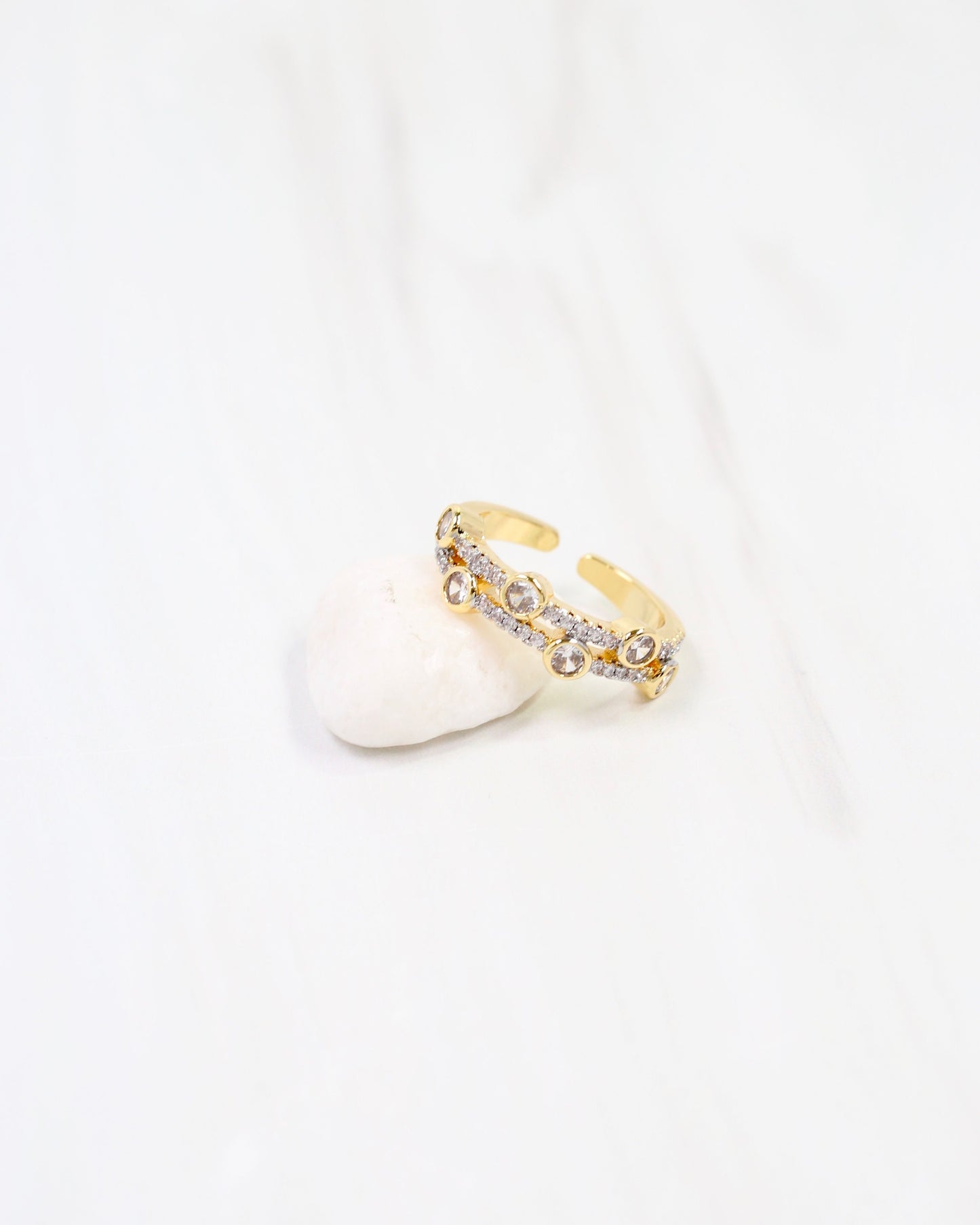 Malden CZ Pave Ring Gold