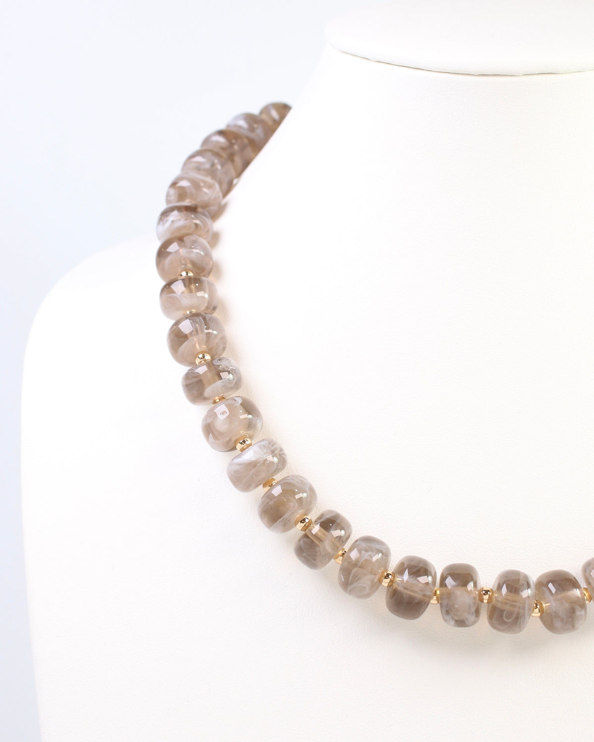 Tanner Beaded Necklace Gray