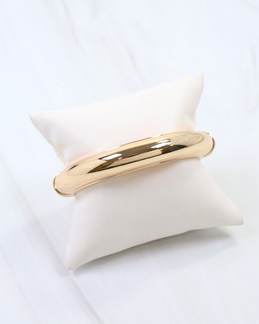 Austyn Round Hinge Bangle Bracelet Gold