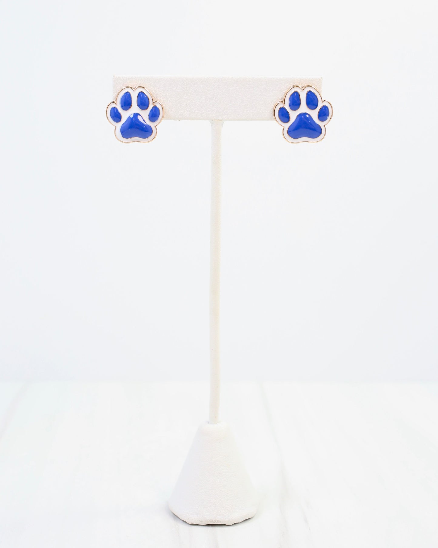 Go For It Paw Earring Blue White