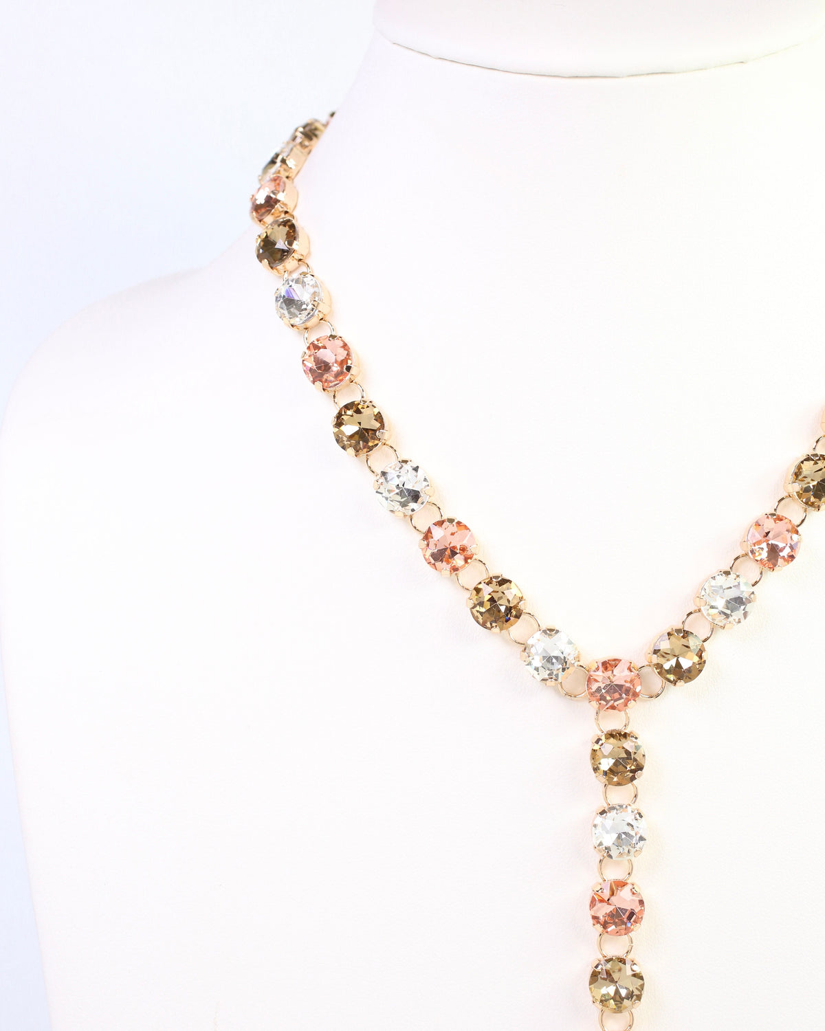 Andrea Rhinestone Y Necklace TPZ LT MUL