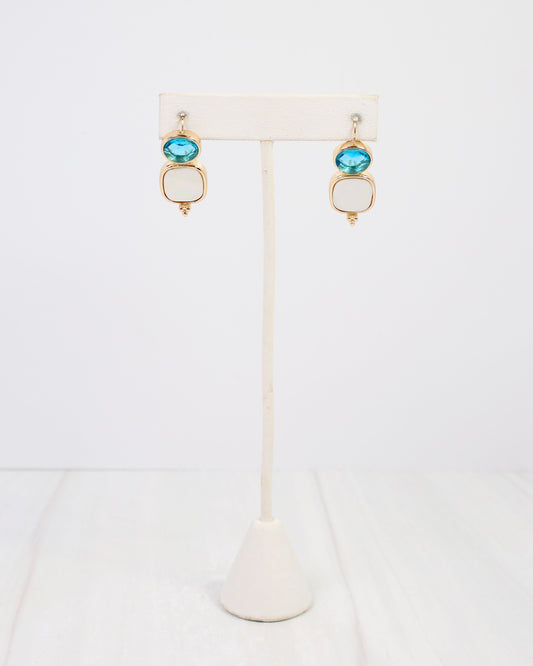 Bloomington Drop Earring Aqua