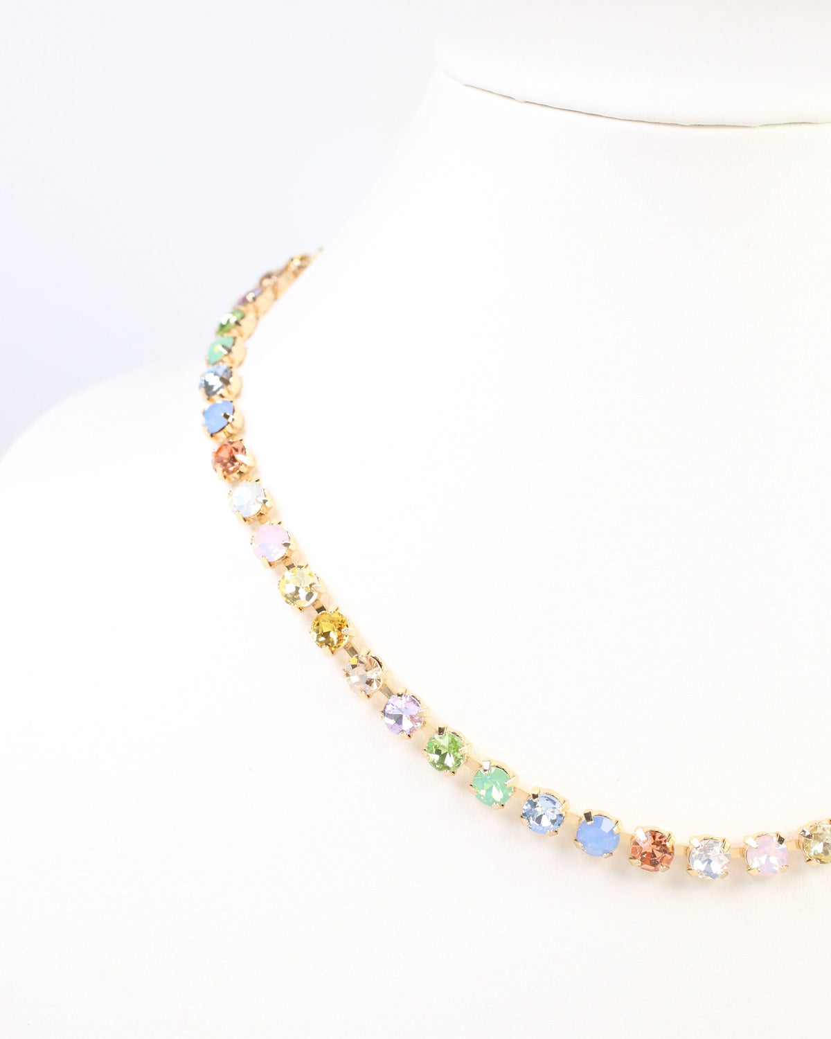 Jackson Crystal Necklace Lavender Multi