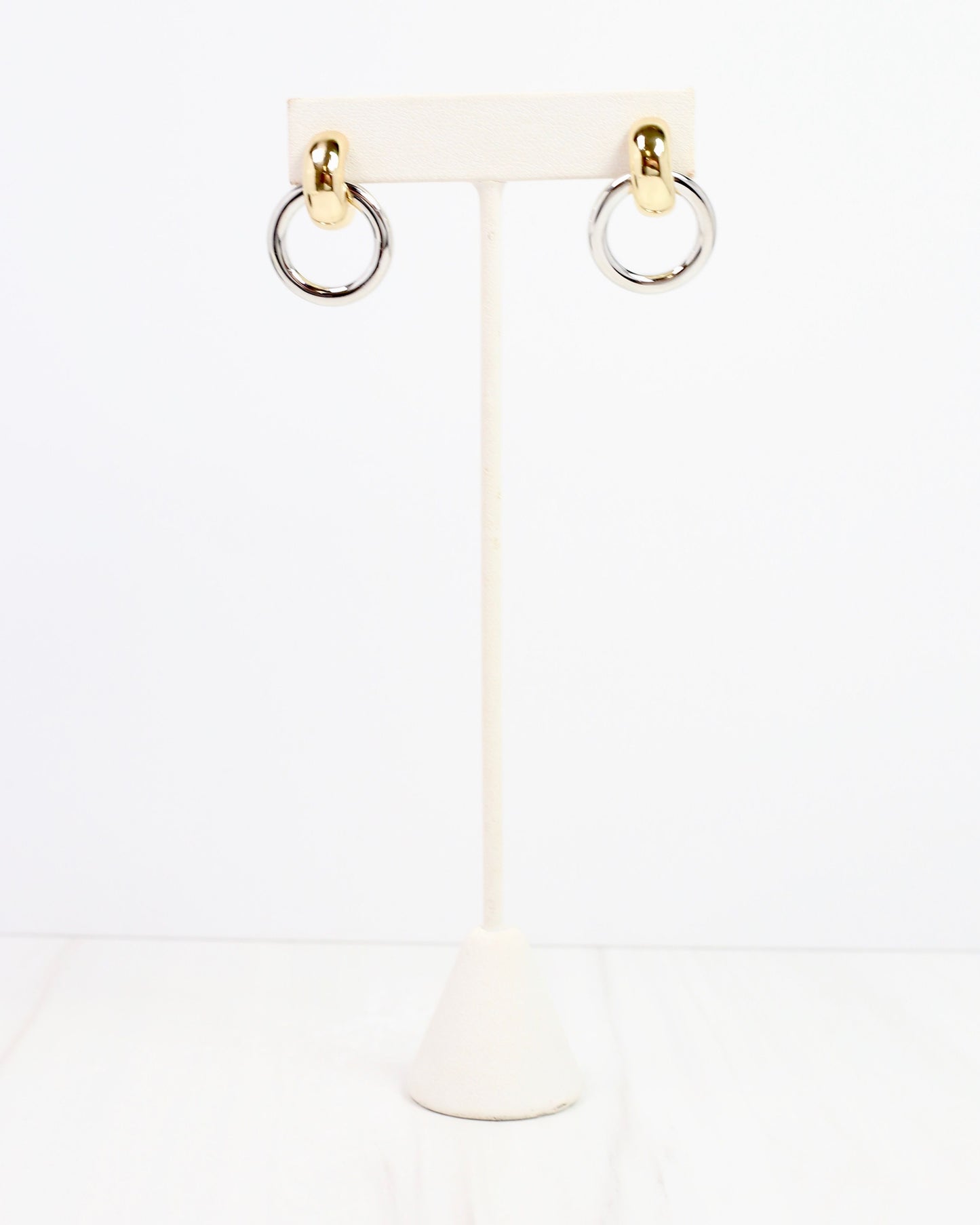Radcliffe Circle Drop Earring Gold Silver
