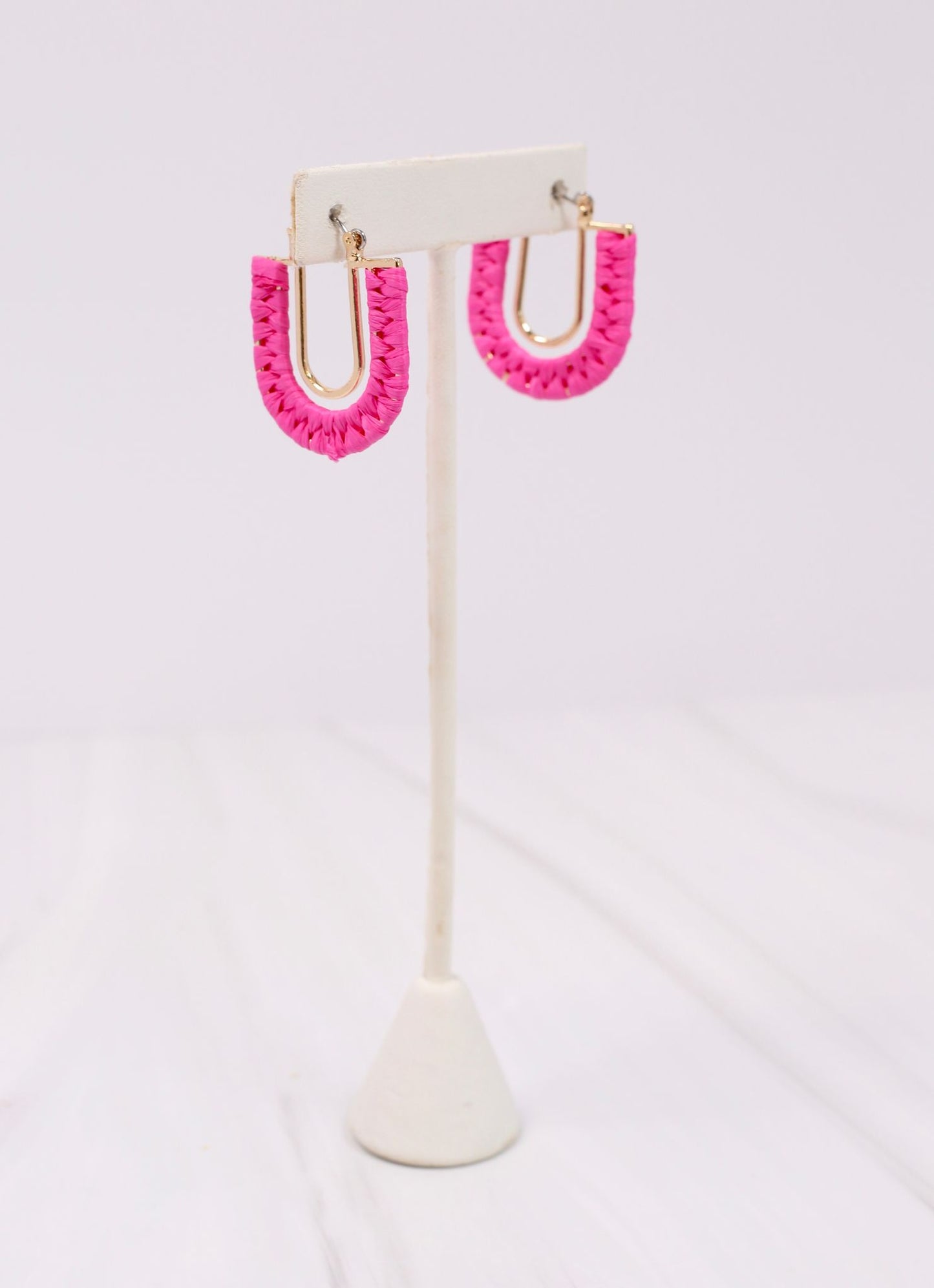 Roxbury Wrapped Drop Earring HOT PINK