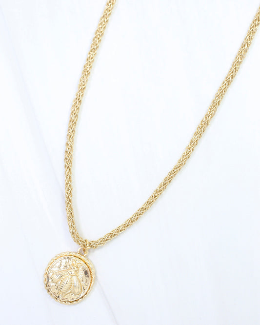 Cameron Cord Necklace Bee Gold