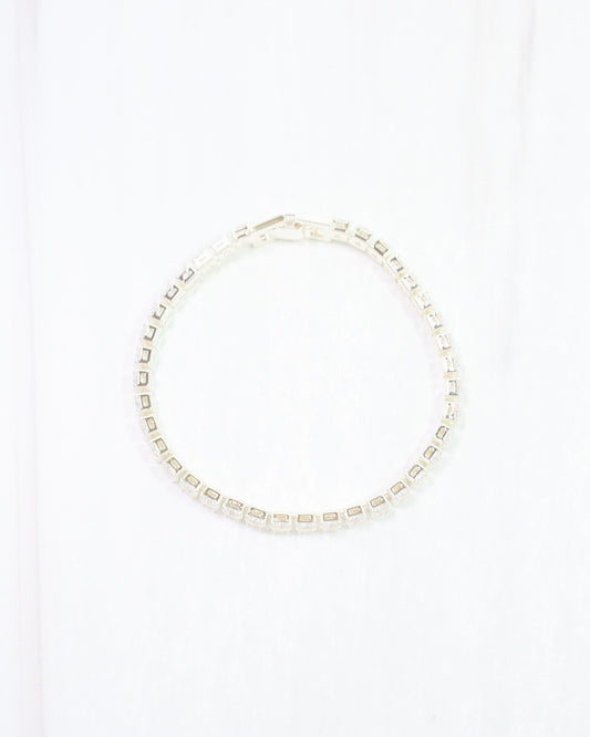 Luna Large CZ Tennis Bracelet WR Silver
