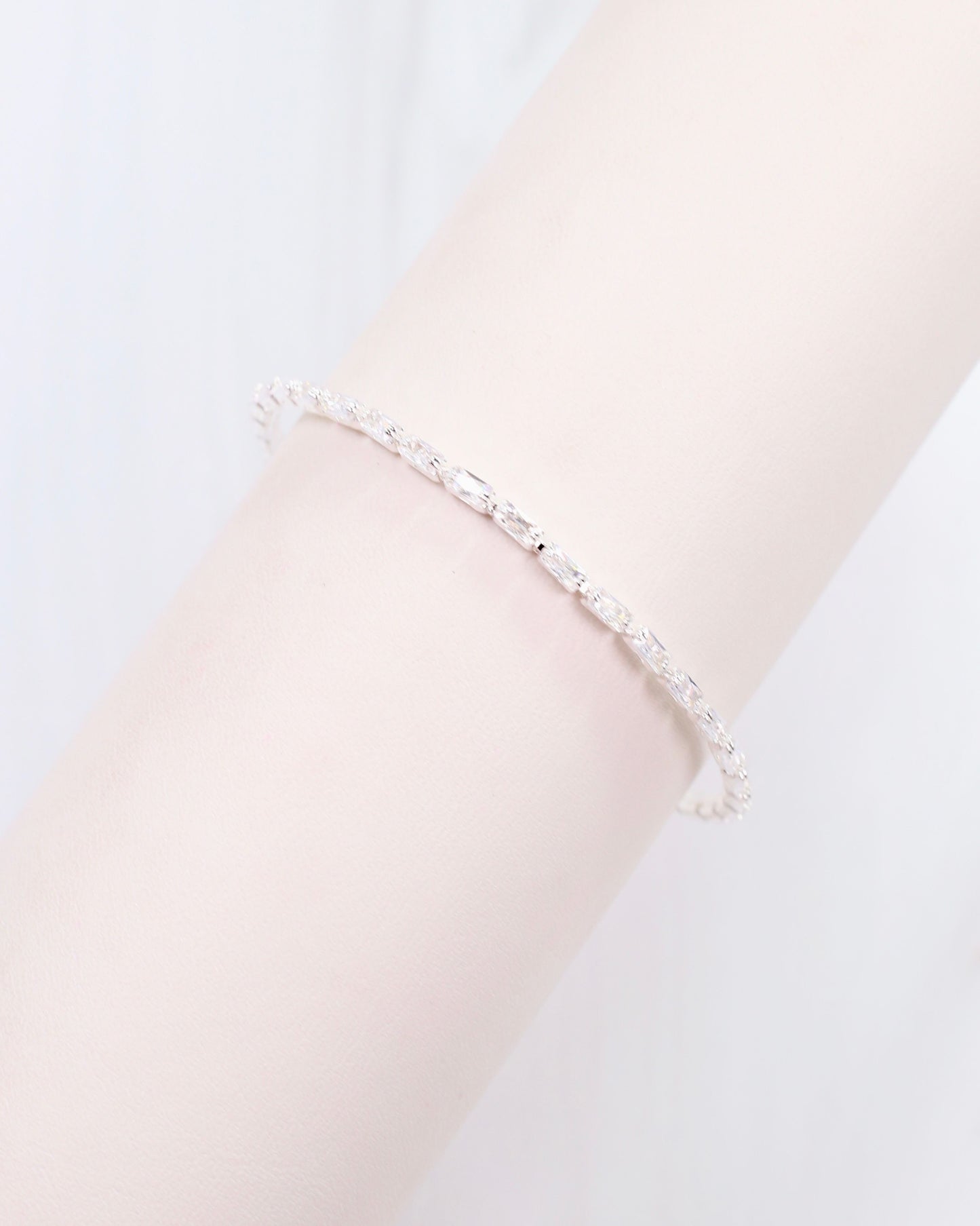 Hawthorne CZ Cuff Bracelet Silver