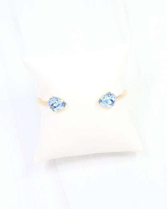 Cobb Crystal Bangle Bracelet WR Blue