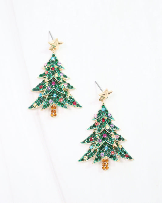 Fraser Fir Dangle Earring Green