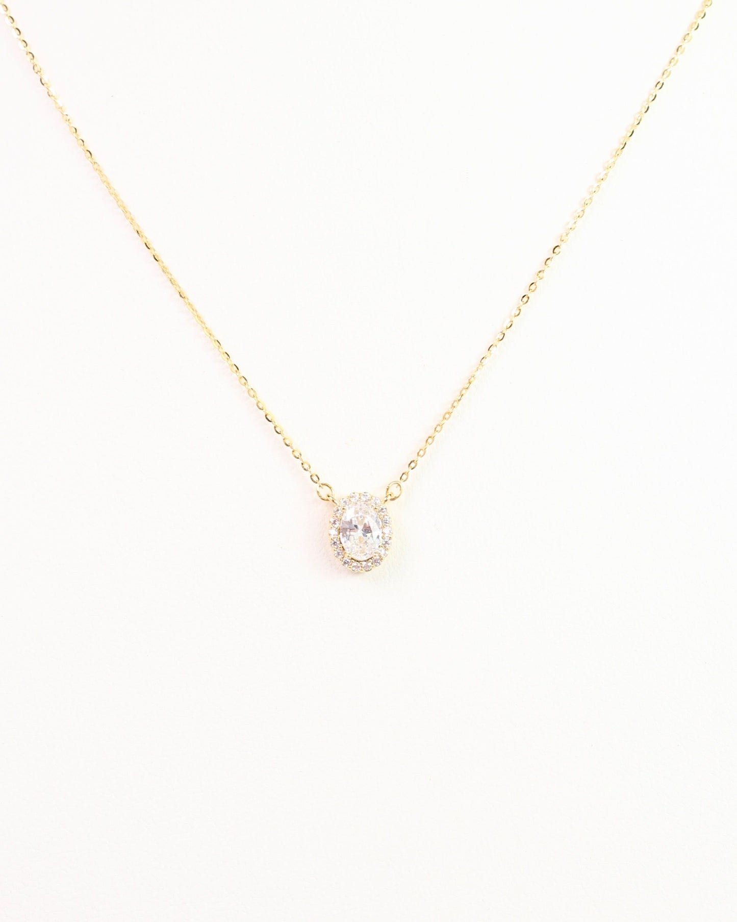 Knightbridge Crystal Necklace Gold