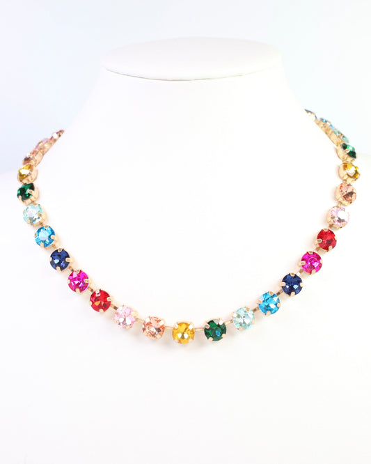 Andi Rhinestone Necklace Dark Multi